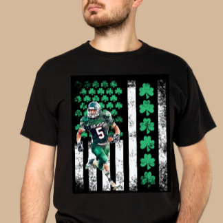 Camiseta Distressed St. Patrick’s Day Football T- shirt 