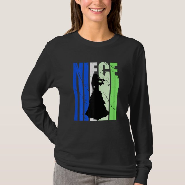 Camiseta Distressed Violin Niece Of Violinist Loves To Viol (Frente)