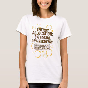 Camiseta Distribuição de energia 5% Social 95% Recuperação 