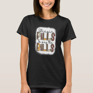 Camiseta distribuindo pílulas enfermeira farmácia farmacêu