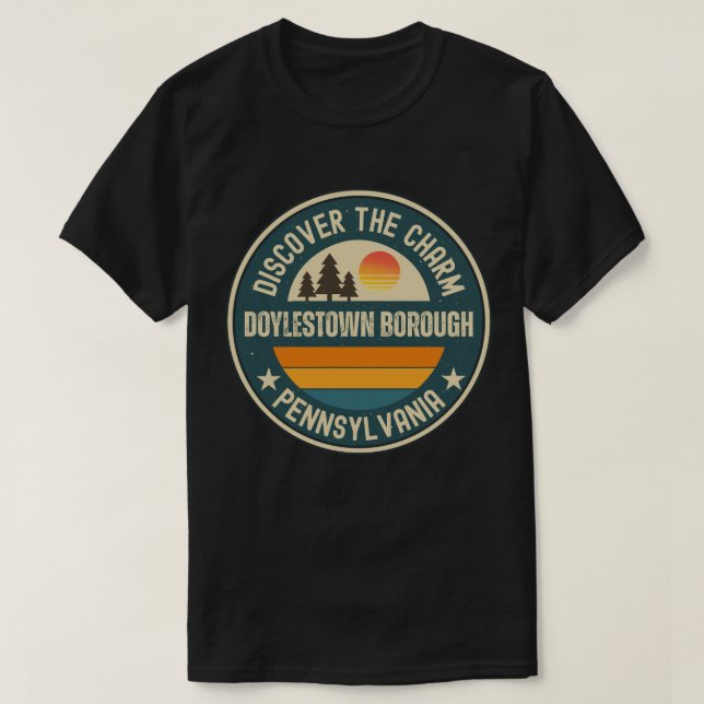Camiseta Distrito de Doylestown, Pensilvânia (Frente do Design)