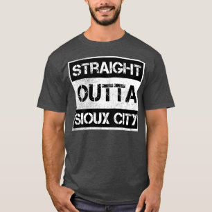 Camiseta Distrito de Iowa Vintage, cidade de Sioux, hetero