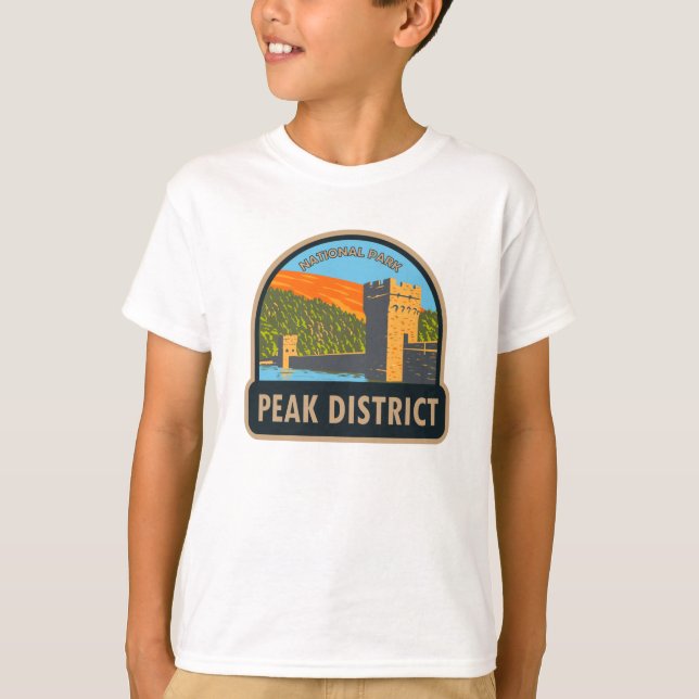 Camiseta Distrito de Pico Parque Nacional England Vintage (Frente)