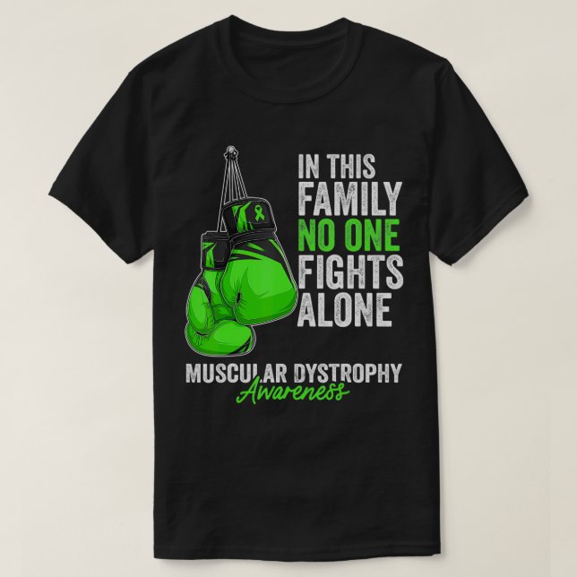 Camiseta Distrofia Muscular Sensibilização Mês Luvas Ri Ver (Frente do Design)