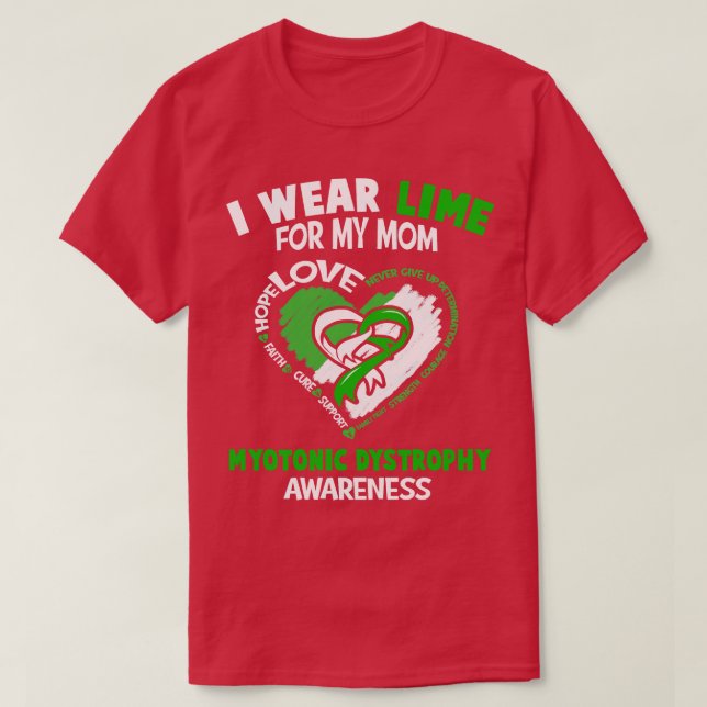 Camiseta Distrofia Myotónica Sensibilização Eu Visto Limão  (Frente do Design)