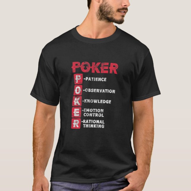 Camiseta Distúrbio de Jogo do Casino de Definição de Poker (Frente)