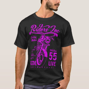 Camiseta Distúrbio do motociclo de 1955 Vintage Retro Rider