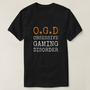 Camiseta Distúrbio Obsessivo De Jogos - Jogador Engraçado