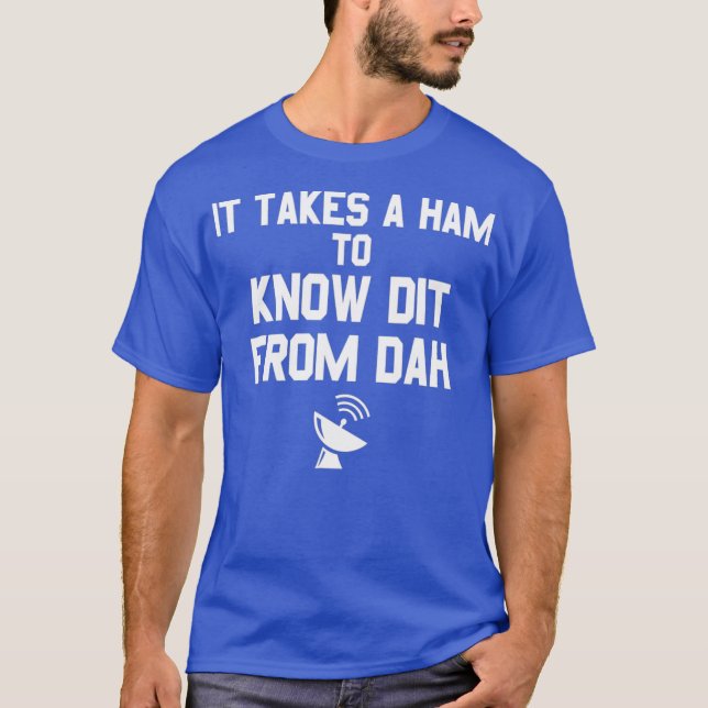 Camiseta Dit from Dah I Ham Radio Morse Code Geek CW (Frente)