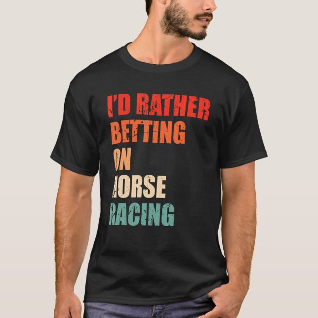 Camiseta Dito de corrida de cavalos para um Derby de cavalo (Frente)