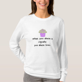 Camiseta Dito de Cupcake Fofo