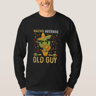 Camiseta Dito de Humor de Cara Velha Não Muito Mediano