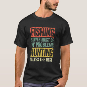 Camiseta Dito Divertido de Pesca e Caça Caçador Pescador