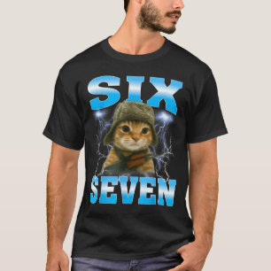 Camiseta Dito engraçado 67 Gatos com Dor de Barriga Sobrevi