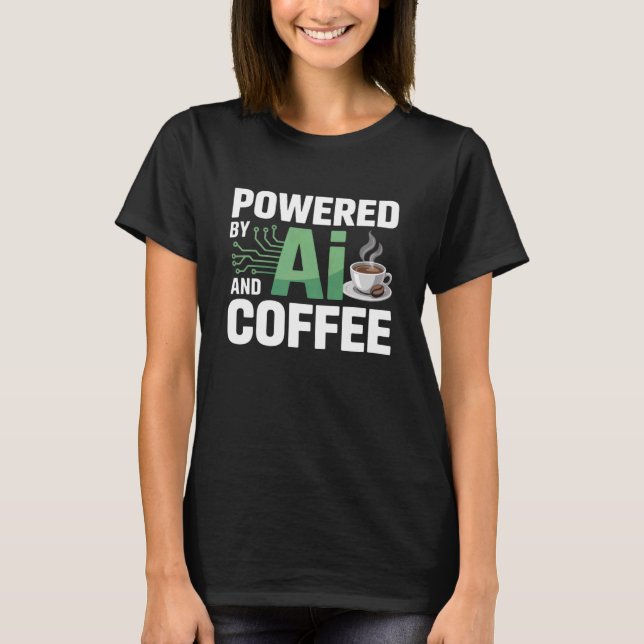 Camiseta Dito Engraçado com Energia de Café de Circuito de  (Frente)