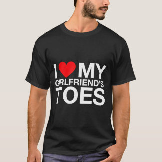 Camiseta Dito engraçado coração dos dedos do pé da minha na