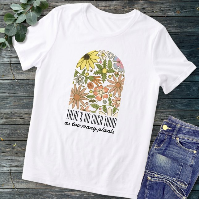 Camiseta Dito engraçado de amante de plantas com flores pre (Criador carregado)