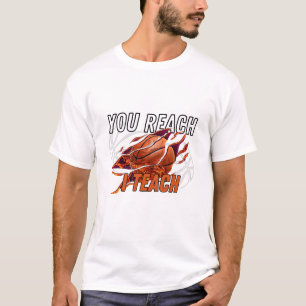 Camiseta Dito engraçado de basquete Você alcança, eu ensino