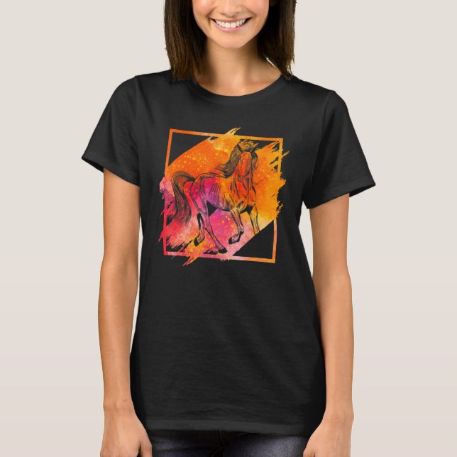 Camiseta Dito engraçado de cavalo Cavalos_10 (Frente)