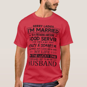 Camiseta Dito engraçado de garçonete para marido garota