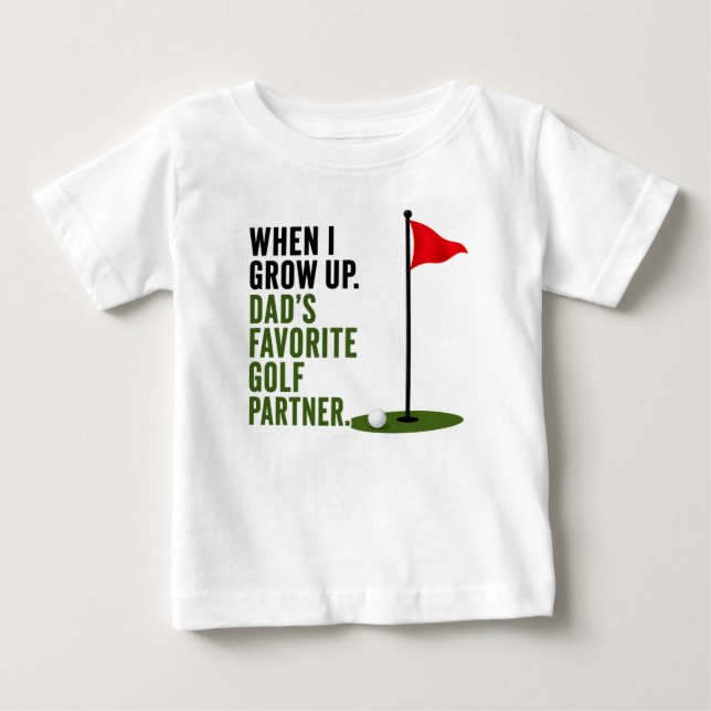 Camiseta Dito engraçado de golfe para bebê golfista (Frente)