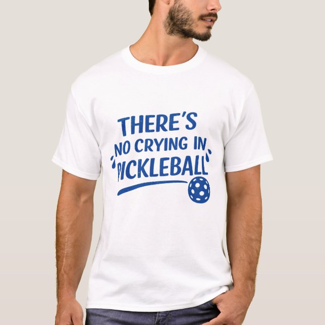 Camiseta Dito engraçado de Pickleball em texto azul  (Frente)