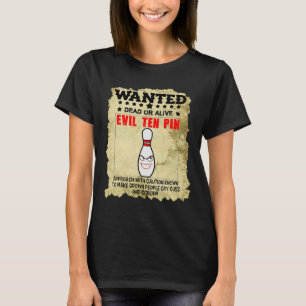 Camiseta Dito engraçado malvado dez pinos com cautela mulhe