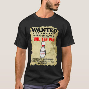 Camiseta Dito engraçado malvado dez pinos com cautela mulhe