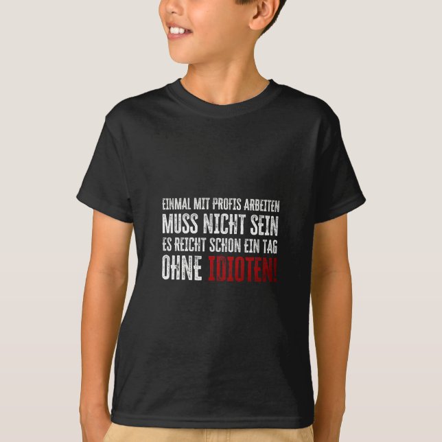 Camiseta Dito espirituoso sobre trabalho e colegas (Frente)