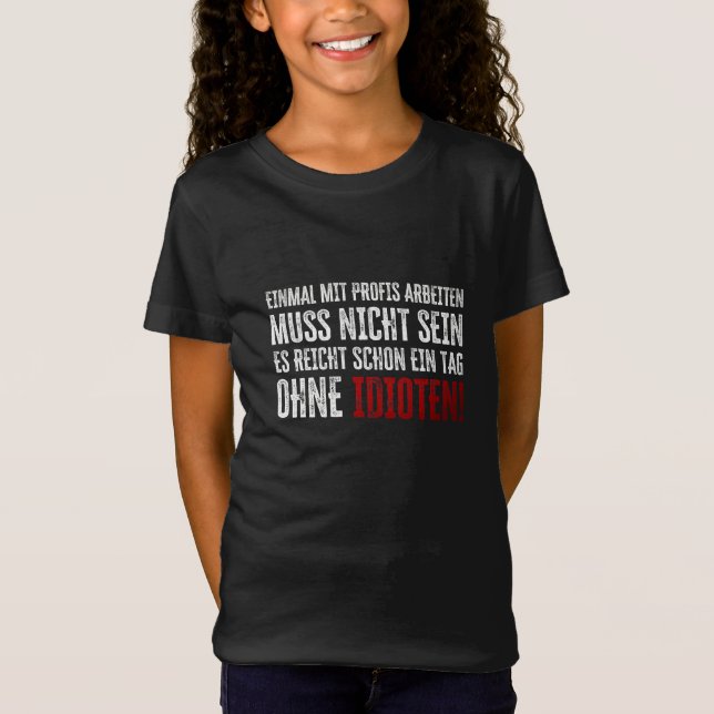 Camiseta Dito espirituoso sobre trabalho e colegas (Frente)