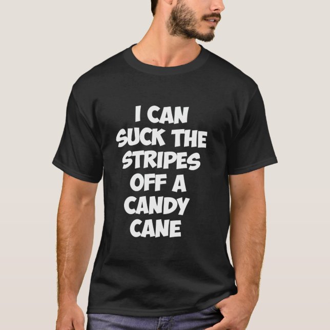 Camiseta Dito Natal Indecente Eu Posso Chupar As Listras De (Frente)