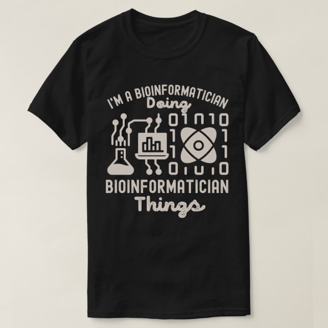 Camiseta Ditos de Bioinformática, Phd em Bioinformática4 (Frente do Design)