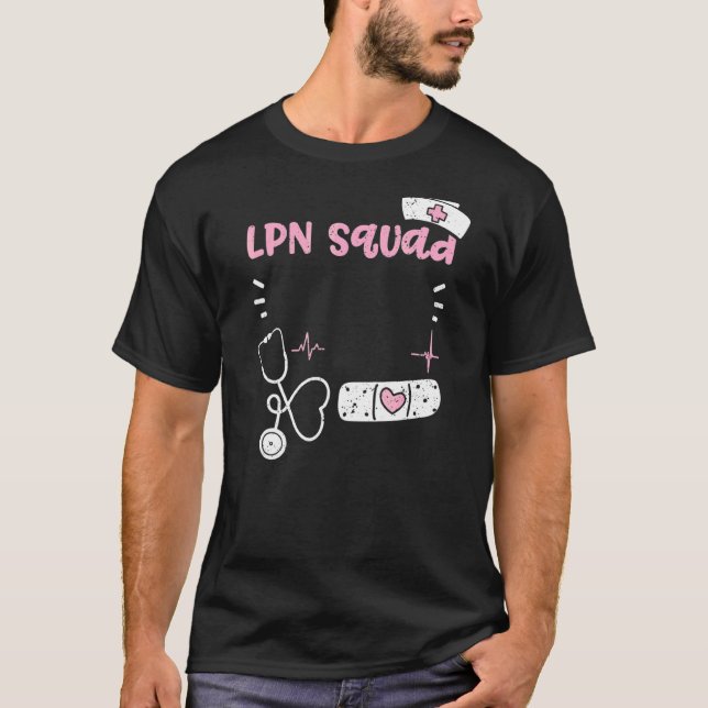 Camiseta Ditos De Enfermeira Esquadrão Lpn (Frente)