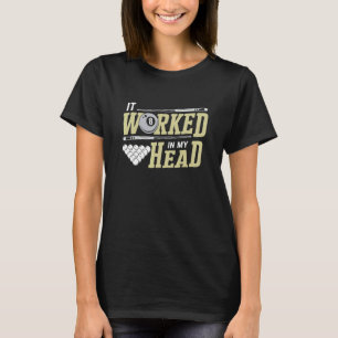 Camiseta Ditos de Humor de Jogador de Bilhar Jogador de Sno