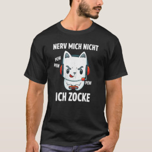 Camiseta Ditos de Jogador Gato Nerv Não Estou Jogando Jogos