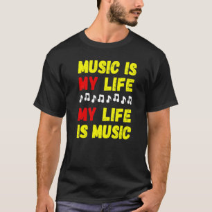 Camiseta Ditos Motivacionais de Músico Música É Minha Vida