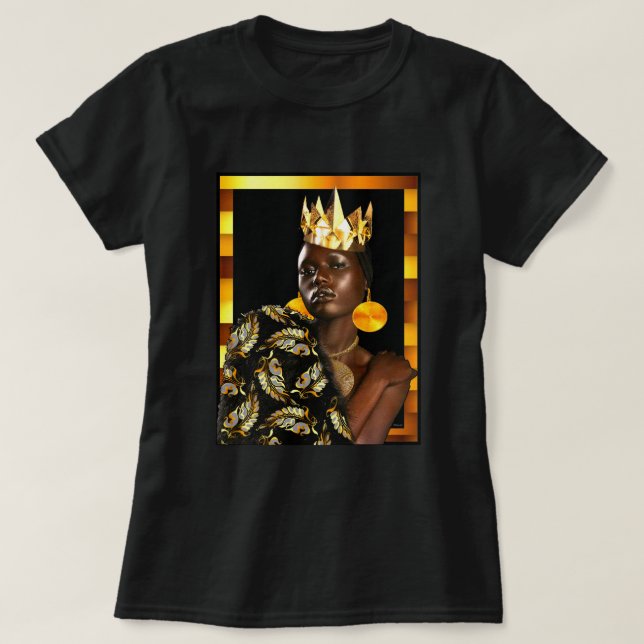 Camiseta Diva Americana Africana (Frente do Design)