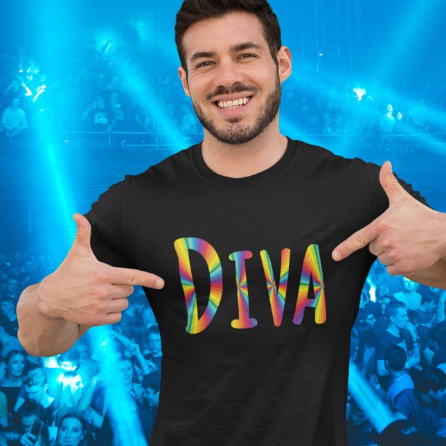 Camiseta DIVA Campy Humor Colorful Engraçado Chic Legal (Criador carregado)
