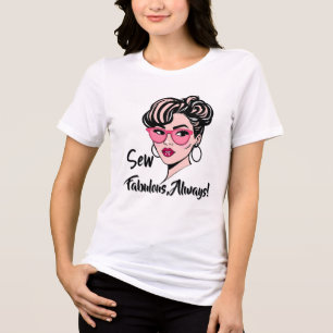 Camiseta Diva de costura química retrô