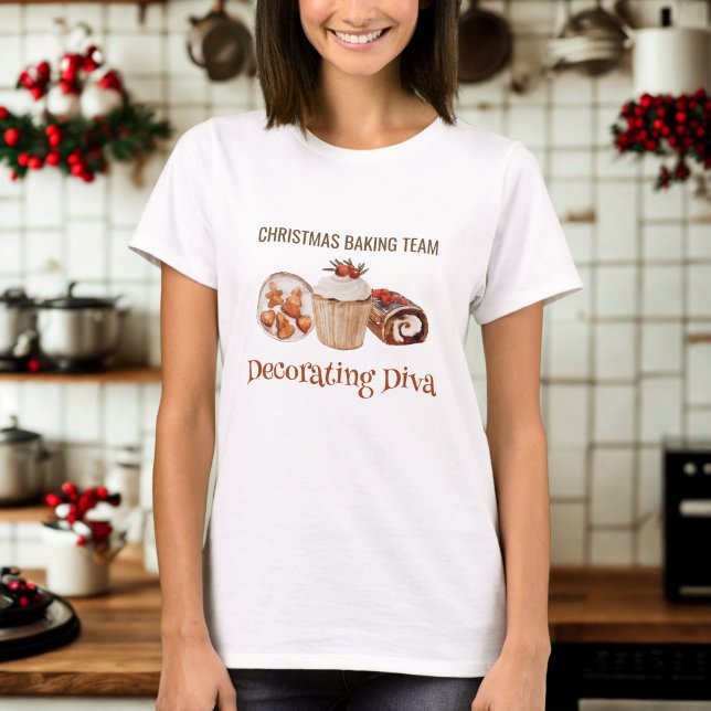 Camiseta Divã de Decoração da Equipe de Confeitari (Criador carregado)