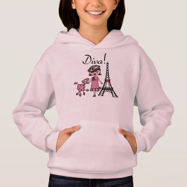 Camiseta Diva do cabelo preto (Frente)