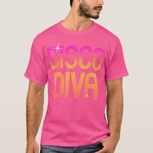 Camiseta Diva do Disco Anos 70 e 80 Tema de Dança de Festa 