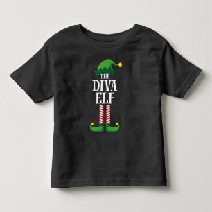 Camiseta Diva Elf Matching Family Group Festa de Natal