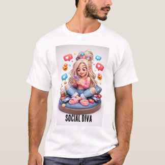 Camiseta diva social