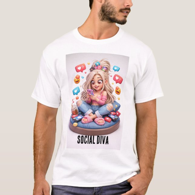 Camiseta diva social (Frente)