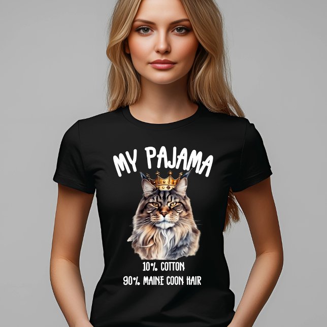 Camiseta Divdiversão do Panjama do Maine Coon (Criador carregado)