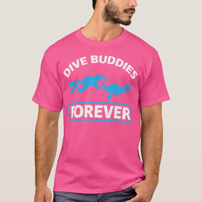 Camiseta Dive Buddies Forever Scubadiver Freediver Divisor (Frente)