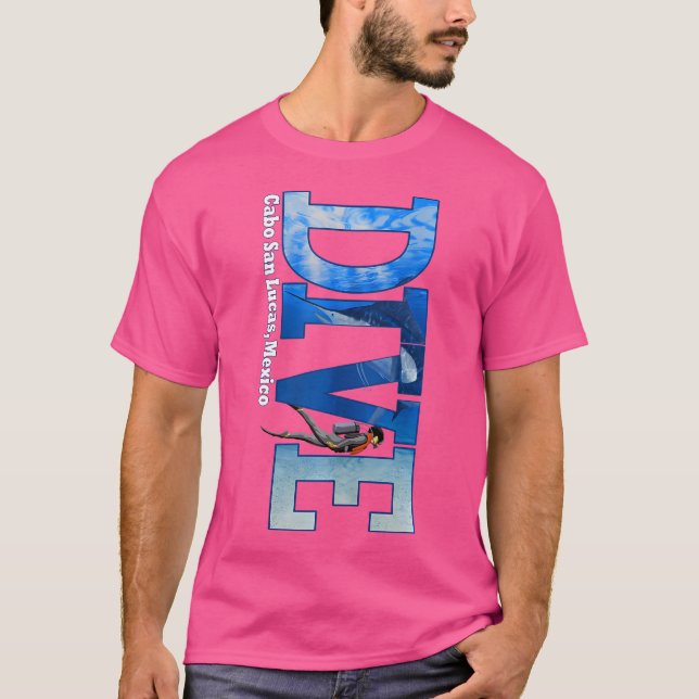 Camiseta Dive Cabo San Lucas Scuba Merging Snorkeling (Frente)