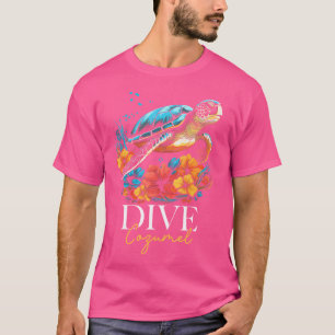 Camiseta Dive Cozumel Mexico Sea Turtle Scuba Merging Diver