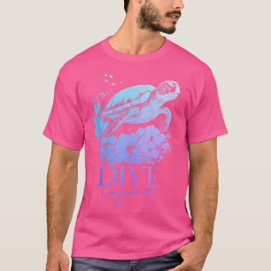 Camiseta Dive Cozumel Mexico Sea Turtle Scuba Merging Diver